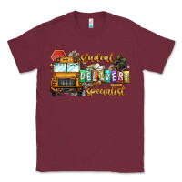 Burgundy Student Delivery Specialist Classic Tee - CowhideDigitalArt