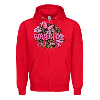 Red this is what a warrior looks like Zipper Hoodie - AdoDesignShop