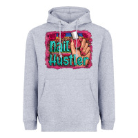Heather Grey nail hustler serape leopard background Heavyweight Hoodie - Artiststas