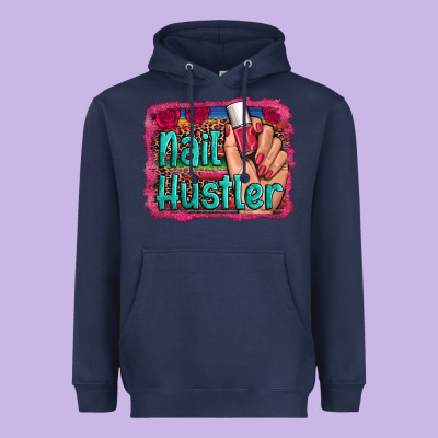 Nail Hustler Serape Leopard Background Heavyweight Hoodie Designed By Artiststas