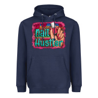 Navy nail hustler serape leopard background Heavyweight Hoodie - Artiststas
