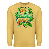 Antique Gold st.patricks one lucky nurse Premium Sweatshirt - BarkalooDesign