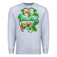 Heather Grey st.patricks one lucky nurse Premium Sweatshirt - BarkalooDesign
