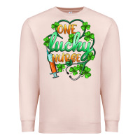 Pale Pink st.patricks one lucky nurse Premium Sweatshirt - BarkalooDesign