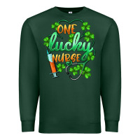 Sports Green st.patricks one lucky nurse Premium Sweatshirt - BarkalooDesign