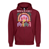 Burgundy happiness is being a mama Zipper Hoodie - JahusDesignShop