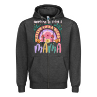 Charcoal Heather happiness is being a mama Zipper Hoodie - JahusDesignShop