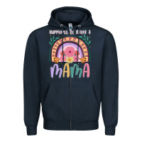 Navy happiness is being a mama Zipper Hoodie - JahusDesignShop