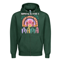 Sports Green happiness is being a mama Zipper Hoodie - JahusDesignShop