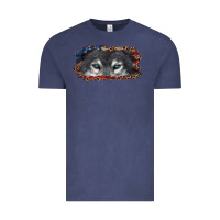 Vintage Denim Wolf eyes american flag Vintage Tee - RanaPortraitStore
