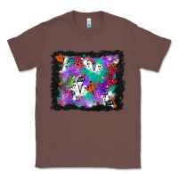 Chestnut halloween ghost and turquoise glitter background Classic Tee - BundleAndBundleShop