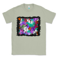 Matcha halloween ghost and turquoise glitter background Classic Tee - BundleAndBundleShop