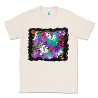 Natural halloween ghost and turquoise glitter background Classic Tee - BundleAndBundleShop