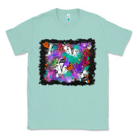 Seafoam halloween ghost and turquoise glitter background Classic Tee - BundleAndBundleShop