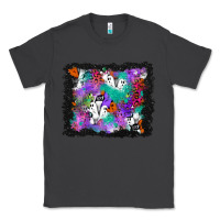 Smoke halloween ghost and turquoise glitter background Classic Tee - BundleAndBundleShop