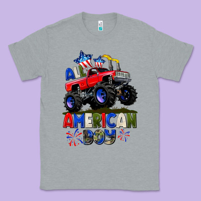 All American Boy 4th July Classic Tee Designed By Cowgirlartshop