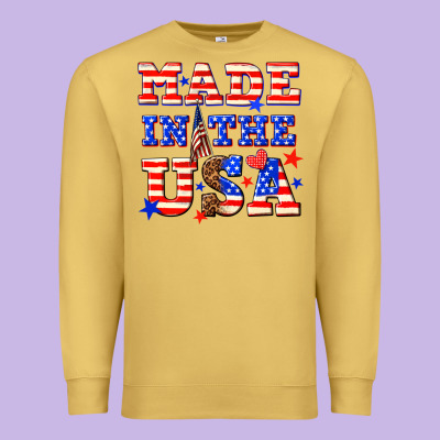 Made In The Usa Premium Sweatshirt Designed By Nancycooperartshop