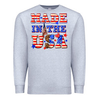 Heather Grey made in the usa Premium Sweatshirt - NancyCooperArtShop