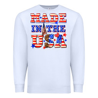 White made in the usa Premium Sweatshirt - NancyCooperArtShop