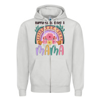 Dove Grey happiness is being a mama Zipper Hoodie - JahusDesignShop