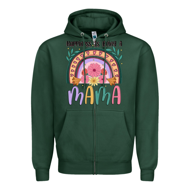 Happiness Is Being A Mama Zipper Hoodie by JahusDesignShop | Teevron