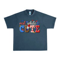 Midnight Navy red white and cute billie wilder Urban Heavy Tee - texasbilliewilder