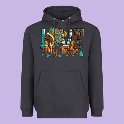 Love My Tribe Native American Indian Headdress Heavyweight Hoodie Designed By Artiststas