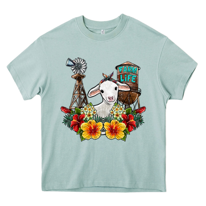 Farm Life Sheep Heavy Core Tee by SublimationCraftShop | Teevron