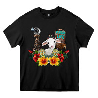 Black farm life sheep Heavy Core Tee - SublimationCraftShop