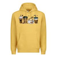 Antique Gold coffee latte coffee cups Premium Hoodie - MaliasSmallBusiness