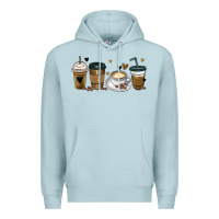 Blue Mist coffee latte coffee cups Premium Hoodie - MaliasSmallBusiness