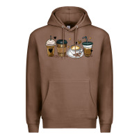 Chestnut coffee latte coffee cups Premium Hoodie - MaliasSmallBusiness