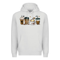 Dove Grey coffee latte coffee cups Premium Hoodie - MaliasSmallBusiness