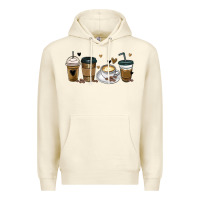 Sandshell coffee latte coffee cups Premium Hoodie - MaliasSmallBusiness