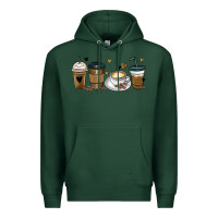 Sports Green coffee latte coffee cups Premium Hoodie - MaliasSmallBusiness