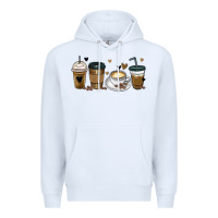 White coffee latte coffee cups Premium Hoodie - MaliasSmallBusiness