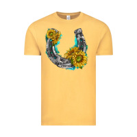 Vintage Mustard horseshoe cowhide and sunflowers Vintage Tee - texasbilliewilder
