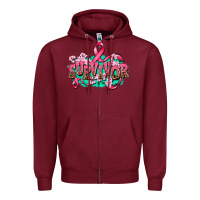 Burgundy survivor Zipper Hoodie - AdoDesignShop