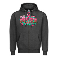 Charcoal Heather survivor Zipper Hoodie - AdoDesignShop