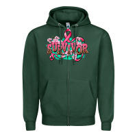 Sports Green survivor Zipper Hoodie - AdoDesignShop