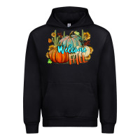 Black Welcome Fall Pumpkins Urban Hoodie - BundleAndBundleShop