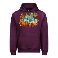 Mauve Wine Welcome Fall Pumpkins Urban Hoodie - BundleAndBundleShop