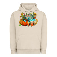 Pigment French Oak Welcome Fall Pumpkins Urban Hoodie - BundleAndBundleShop