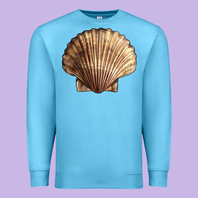 Japanese Scallop Shell Premium Sweatshirt Designed By Lillyallendesigns