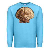 Ocean Blue Japanese Scallop Shell Premium Sweatshirt - LillyAllenDesigns