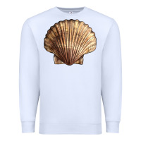 White Japanese Scallop Shell Premium Sweatshirt - LillyAllenDesigns