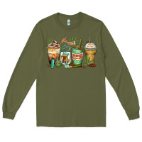 Army Green highly caffeinated coffee cups Long Sleeve Tee - Zillion Design Studio