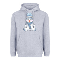 Heather Grey winter snowman Heavyweight Hoodie - AdoDesignShop