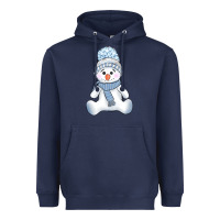 Navy winter snowman Heavyweight Hoodie - AdoDesignShop