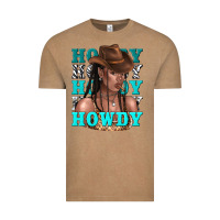 Vintage Coffee howdy howdy black girl Vintage Tee - texasbilliewilder